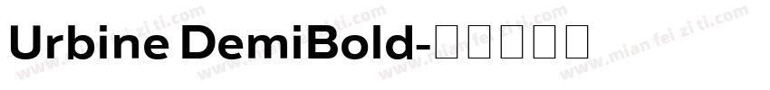 Urbine DemiBold字体转换